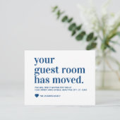 Faire-part Moderne Nous avons déplacé la chambre d'hôtes Movi (Debout devant)