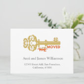 Faire-part Moderne Nous Avons Déplacé La Clé Déménagement (Debout devant)
