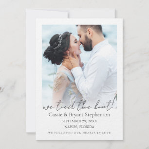 Faire-part Moderne Nous avons lié le Mariage Elopement Knot P
