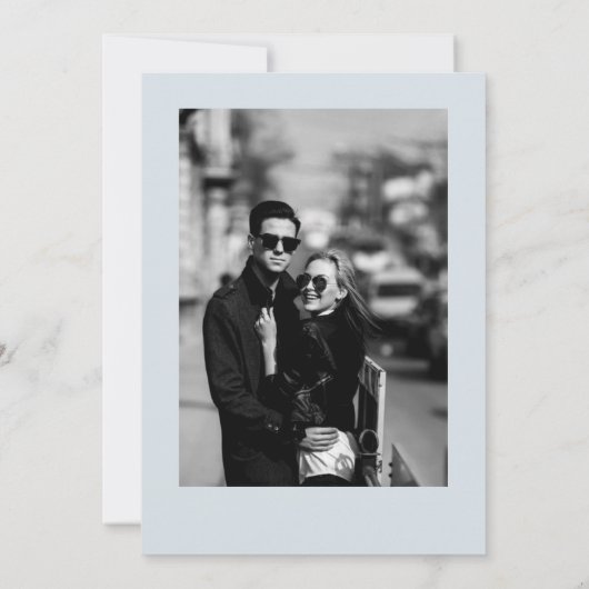 Faire-part Moderne Nous sommes engagés avec les couples Fianç (Dos)