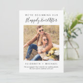 Faire-part Moderne Nous sommes engagés Fiançailles photo Fair (Debout devant)