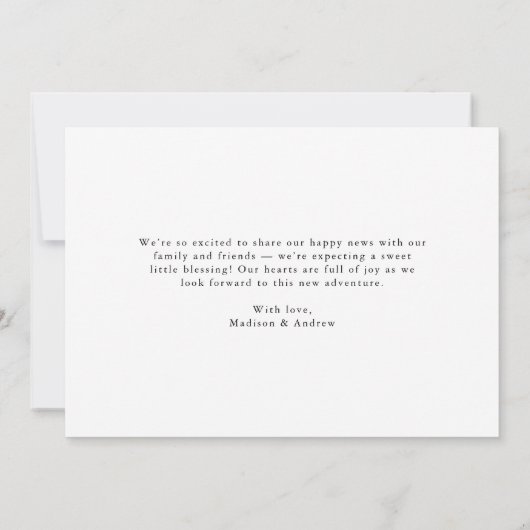 Faire-part Moderne, on s'attend à une grossesse photo (Dos)