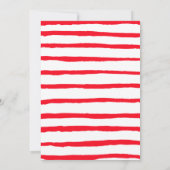 Faire-part Moderne Pinceau rouge Script photo Graduation (Dos)