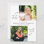 Faire-part Moderne puis maintenant 3 diplômes photo (Devant)