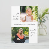 Faire-part Moderne puis maintenant 3 diplômes photo (Debout devant)