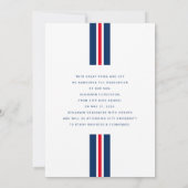 Faire-part Moderne Red Blue Photo Graduation (Dos)