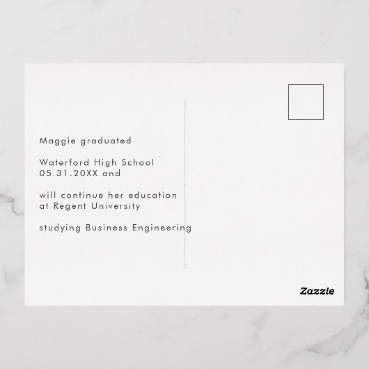 Faire-part moderne scénarisé 2023 (Verso)