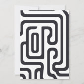 Faire-part Moderne Script 3 Photos Graduation géométrique (Dos)