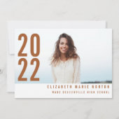 Faire-part Moderne simple 3 graduation photo simple terre cui (Dos)