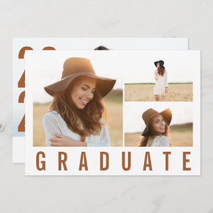 Faire-part Moderne simple 3 graduation photo simple terre cui