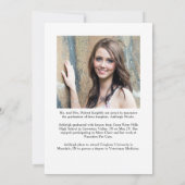 Faire-part Moderne simple à la main Lettré Casquette diplômé (Dos)