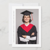 Faire-part moderne simple cadre minimal 2 graduation photo (Devant)