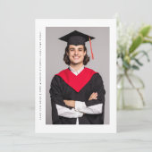 Faire-part moderne simple cadre minimal 2 graduation photo (Debout devant)