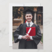 Faire-part moderne simple cadre minimal 2 graduation photo (Dos)