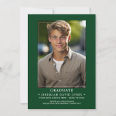 Faire-part Moderne Simple Forest Green Photo Graduation (Devant)