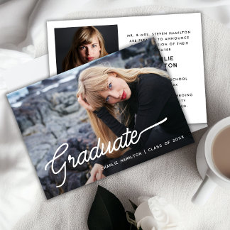 Faire-part Moderne Simple Graduation 2 Photo