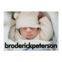 Moderne Simple Naissance Photo Bébé Nouveau-né