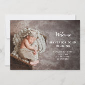 Faire-part Moderne Simple Photo Collage Bébé Garçon Naissance (Devant)