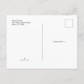 Faire-part Moderne simple rétro carte postale mouvement faire (Dos)