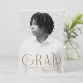 Faire-part Moderne Simplicité en laiton (Debout devant)