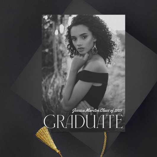 Faire-part Moderne Simplicité Photo Graduation