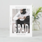 Faire-part Moderne Tall Type Un Diplôme Photo (Debout devant)