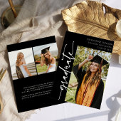 Faire-part Moderne tendance 3 Photo Collage Graduation