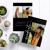 Faire-part Moderne tendance 3 Photo Collage Graduation