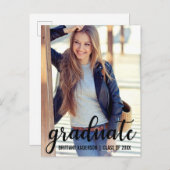 Faire-part moderne tendance pour les diplômes (Devant / Derrière)