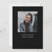 Faire-part Moderne tendance Script simple Deux diplômes photo (Dos)