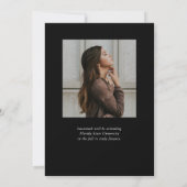 Faire-part Moderne tendance Script simple Deux diplômes photo (Dos)