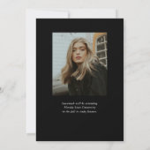 Faire-part Moderne tendance Script simple Deux diplômes photo (Dos)