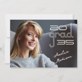 Faire-part Moderne tendance Transparent High Tech Photo Grad (Devant)