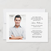 Faire-part Moderne tendance Transparent High Tech Photo Grad (Dos)