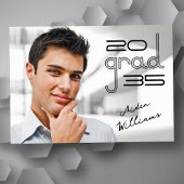 Faire-part Moderne tendance Transparent High Tech Photo Grad