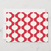 Faire-part Moderne vintage rétro Chritsmas rouge vacances (Dos)