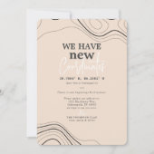 Faire-part Modernes De Nouvelles Coordonnées Peach Moving (Devant)