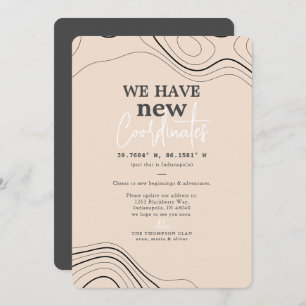 Faire-part Modernes De Nouvelles Coordonnées Peach Moving