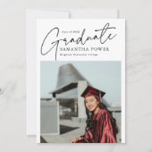Faire-part Modernisation Script Graduate 2 Photos Graduation (Devant)