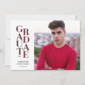 Faire-part moderniste de la Red Graduation (Devant)