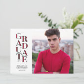 Faire-part moderniste de la Red Graduation (Debout devant)