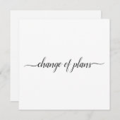 Faire-part Modification de plans Mariage Annulé ou reprogramm (Devant / Derrière)