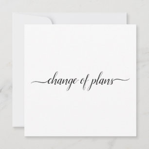 Faire-part Modification de plans Mariage Annulé ou reprogramm
