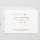 Faire-part Modifier La Date Photo Minimale Moderne Calligraph (Dos)