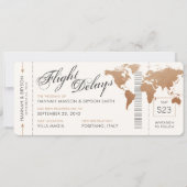 Faire-part Modifier la date World Map Boarding Mariage de bil (Devant)