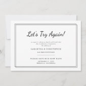 Faire-part Modifier le Mariage de date Réessayer (Devant)