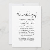 Faire-part Modifier le Mariage de script blanc de la photo da (Dos)