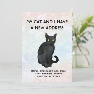 Faire-part Moi et mon chat avons déménagé Annonce