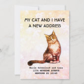 Faire-part Moi et mon chat avons déménagé Annonce (Devant)