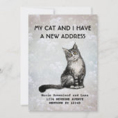Faire-part Moi et mon chat avons fait une annonce (Devant)